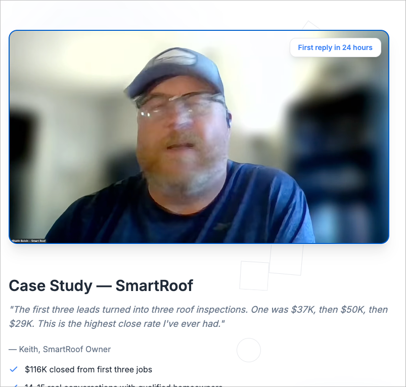 Keith from SmartRoof - Case Study Interview